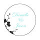 Summer Orchid Small Circle Wedding Labels